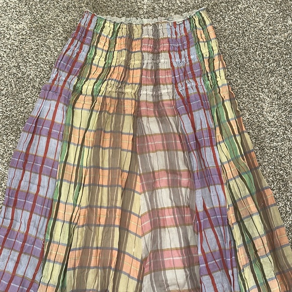 Free People Lausanne Plaid Convertable Maxi Skirt Midi Dress - Picture 9 of 10